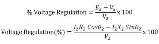 Regulación de voltaje del transformador-Definición,Fórmula