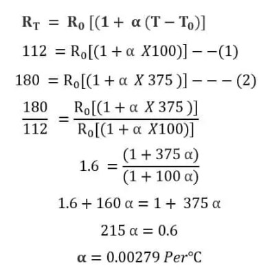Coeficiente de temperatura de resistencia: fórmula y problemas resueltos