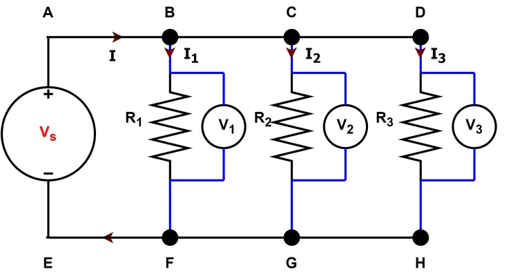 Voltaje en circuitos paralelos (fuentes, fórmula y cómo agregar)