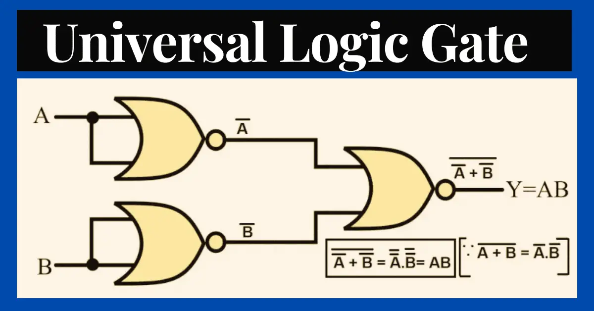 Puerta lógica universal: puerta NAND y puerta NOR como puerta universal