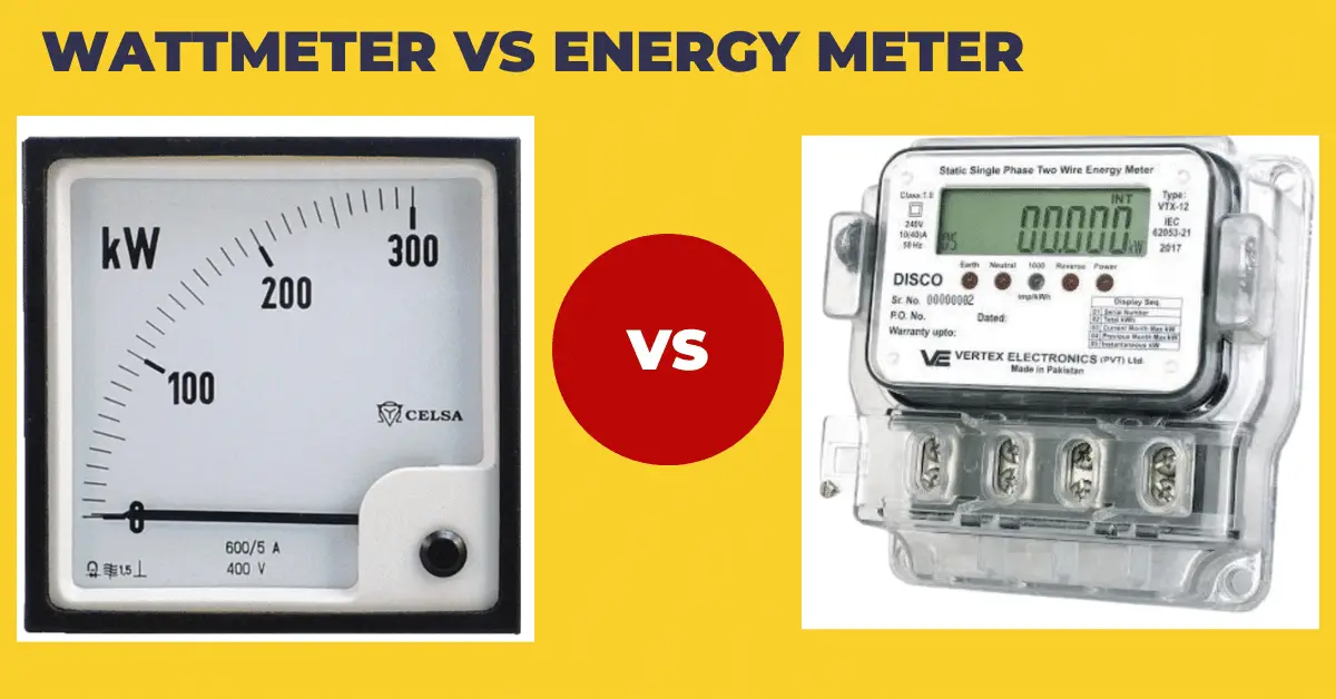 Diferencia entre vatímetro y medidor de energía