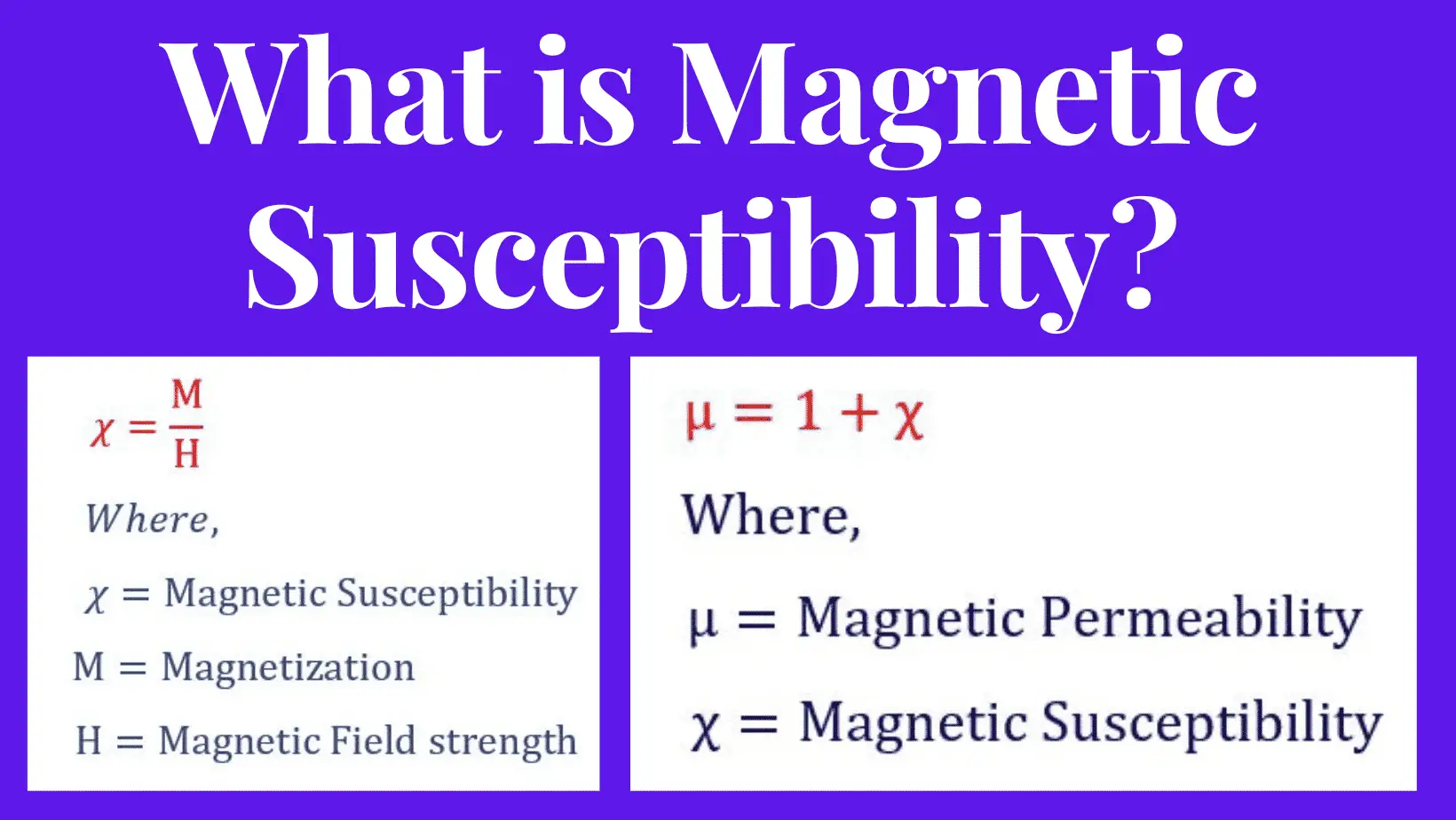 Susceptibilidad magnética: fórmula, definición, unidad