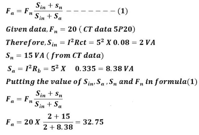 Factor de límite de precisión del transformador de corriente