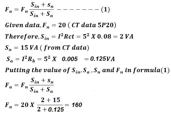 Factor de límite de precisión del transformador de corriente