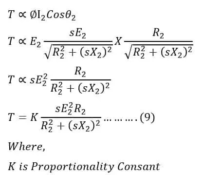Ecuación de par del motor de inducción trifásico