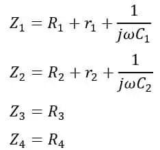 Puente de Desauty y puente de Desauty modificado: diagrama de circuito y fasor