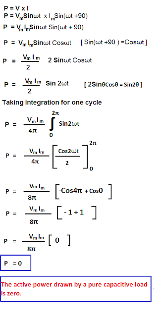 ¿Por qué la potencia en el circuito inductivo puro y capacitivo puro es cero? ¿Por qué la potencia en el circuito inductivo puro y capacitivo puro es cero?