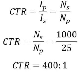 Calculadora de relación CT y fórmula de cálculo de relación CT