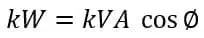 ¿Cuál es la diferencia entre kW y kVA?