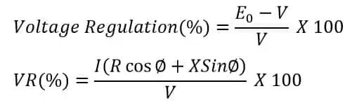 Regulación de voltaje de alternador o generador síncrono