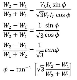 Método de medición de potencia de dos vatímetros: carga equilibrada