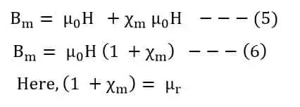Relación entre Permeabilidad Relativa y Susceptibilidad Magnética