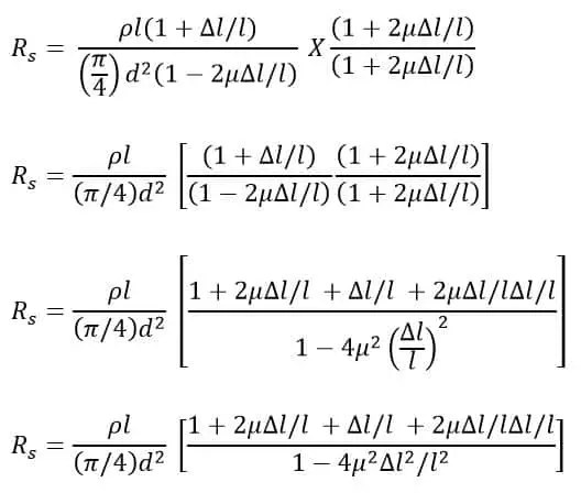 Derivación del factor de galgas extensométricas