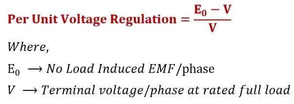 Regulación de voltaje de alternador o generador síncrono