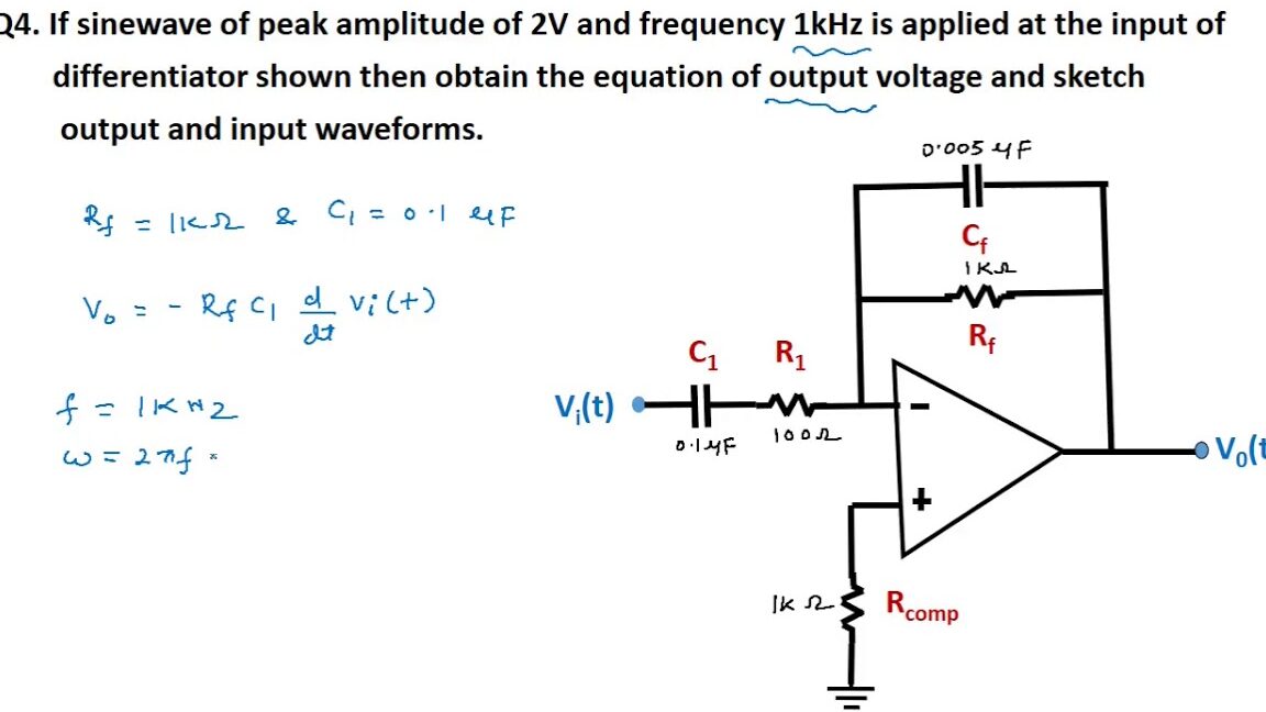 Numérico 4: diferenciador práctico de amplificador operacional