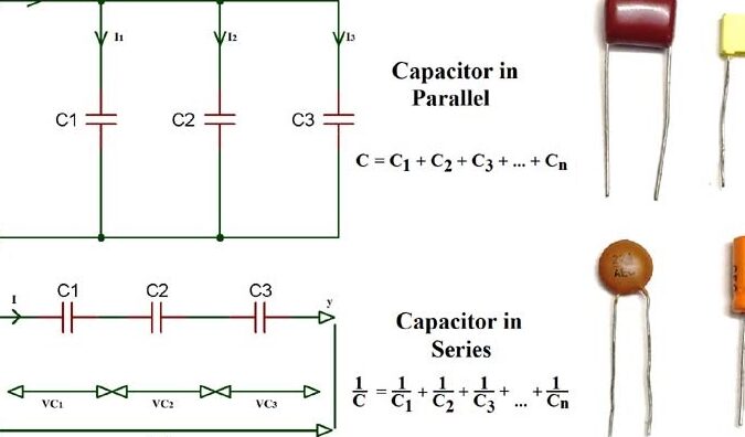 Circuitos de condensadores: condensadores en serie, paralelo y circuitos de CA