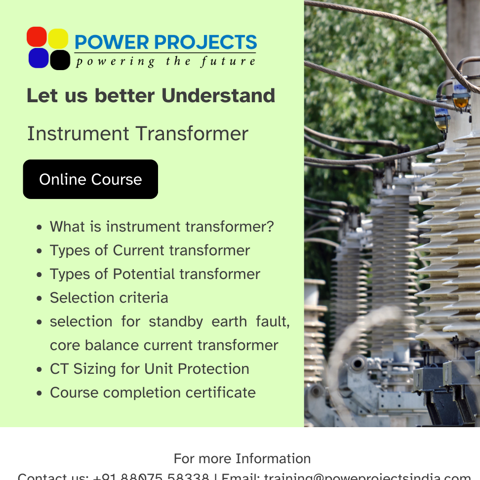 Capacitación en transformadores de instrumentos |