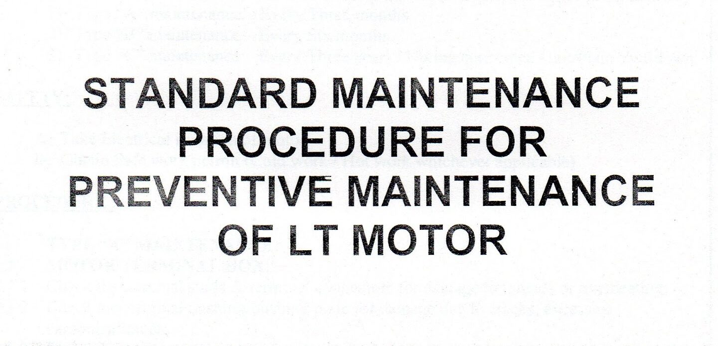 Procedimiento de mantenimiento estándar Especialista PM: Estándares de Mantenimiento Preventivo
