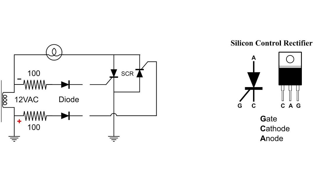 Circuito CA básico SCR rectificador de control de silicio